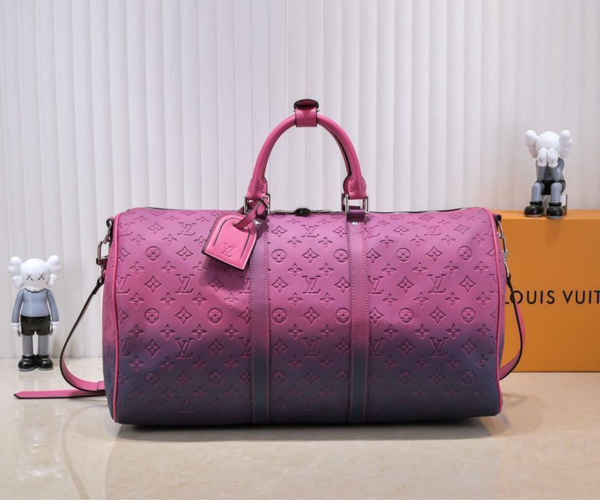 Louis Vuitton Keepall сумка розовая спортивная женская унисекс
