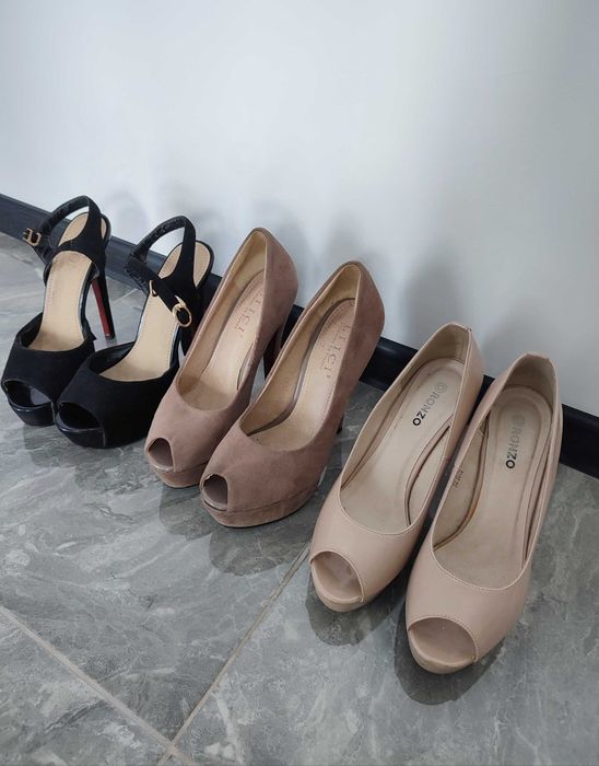 Туфлі, босоніжки, чорні, бежеві, 37 р