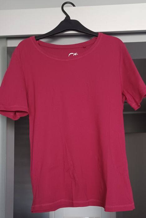 Koszulka bluzka tshirt Laura Torelli L róż fuksja różowa