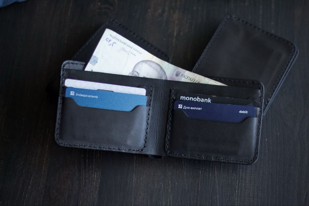 Чоловічий шкіряний гаманець ручної роботи / кошелек / портмоне