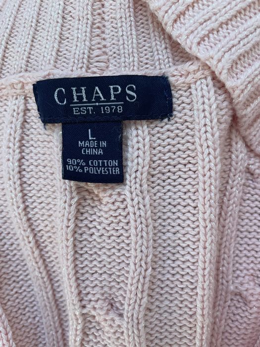 Sweter Chaps by Ralph Lauren kardigan brokatowy