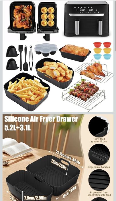 Akcesoria do frytkownicy beztluszczowej air fryer 18 elementów