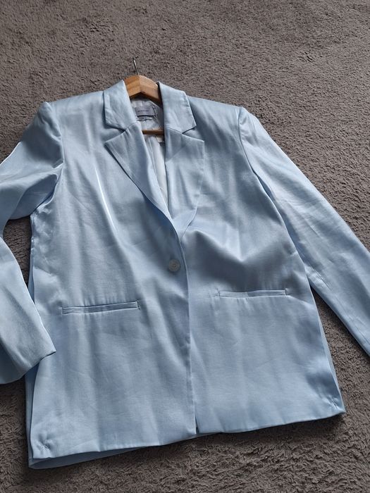 Marynarka damska dluzsza baby blue  Reserved XS  nowa komunia wesele