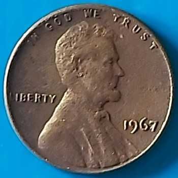 One Cent de 1967 dos USA Abraham Lincoln