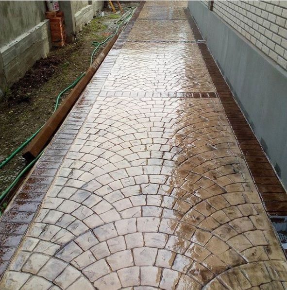 Штампованый печатный бетон промислова підлога