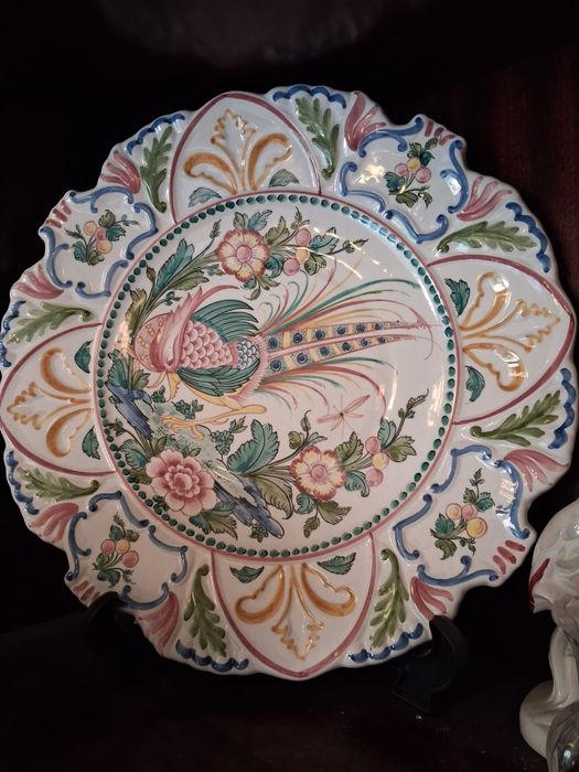 6 peças de cerâmica pintadas a mão