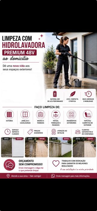 Limpeza com Hidrolavadora ao Domicílio