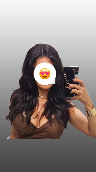 Peruca Lace Front Ondulada Preta | Aspeto Natural