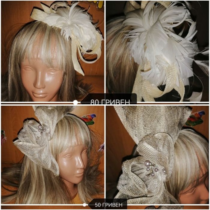 Вуалетка на ободке. Шляпка. Ободок. Обруч.