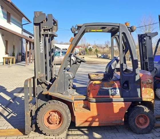 Wózek widłowy Nissan FD02A20Q, 2t, diesel, duplex 3,7m,Automat przesuw