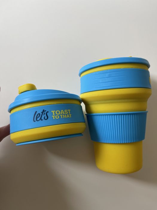 Kubek  silikonowy take away składany 12 cm 350 ml
