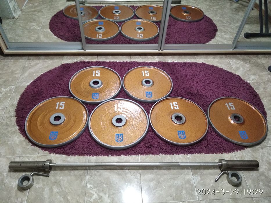 Штанга Олімпійська 50 мм, 100 кг+(ціна за гриф..: 3 000 грн. - Атлетика ...