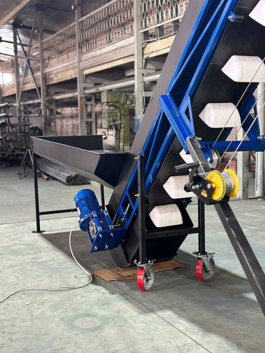 Ковшовий конвеєр під пілети, гранули, зернові, стрічковий транспортер