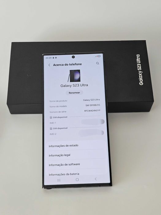 Samsung S23 Ultra 12/512GB.  Muito bom.