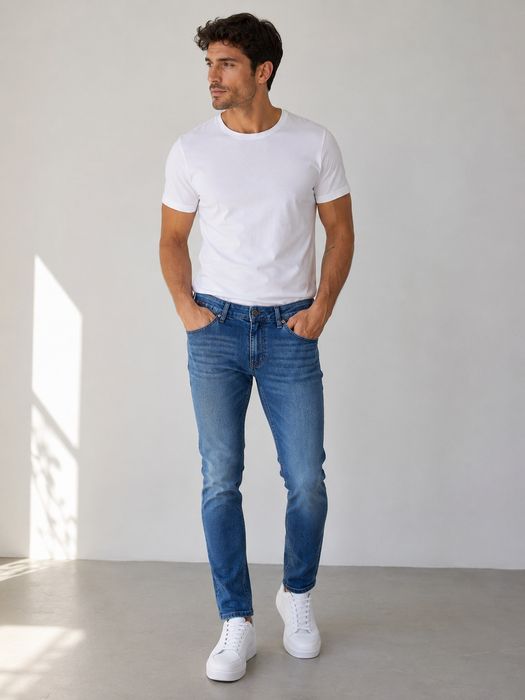 Jeansy ck slim wąskie. M 32
