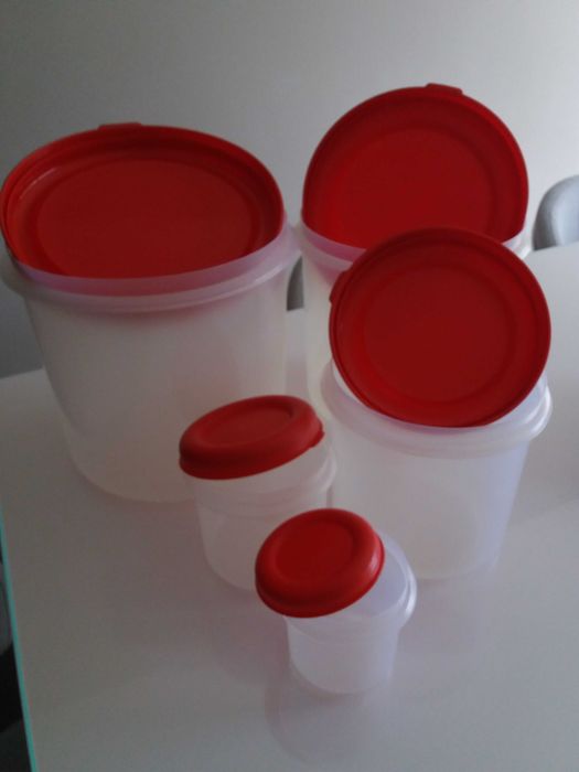 Recipients Tupperwares para alimentos arrumação