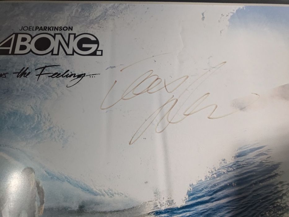 Quadro Surf Joel Parkinson Autografado