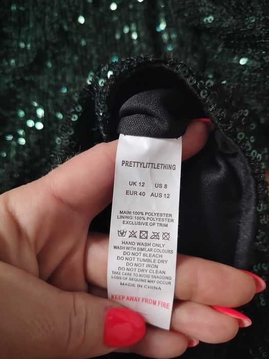 Piękna duża koszula w błyszczące cekiny  Prettylittething 40