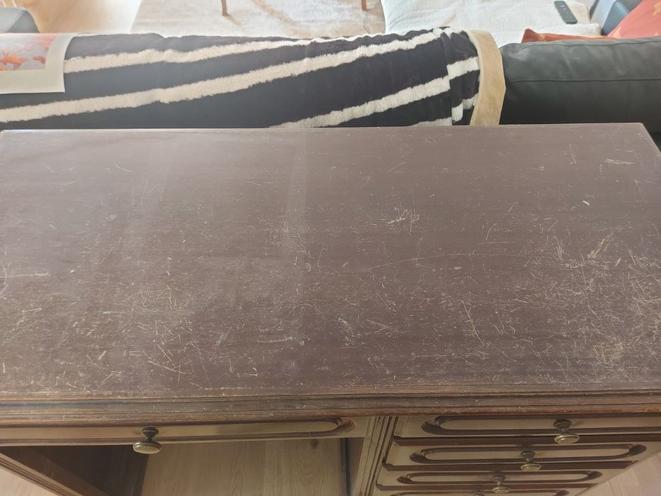 Secretária Madeira Escura