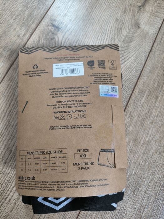 Bokserki męskie Umbro XXL