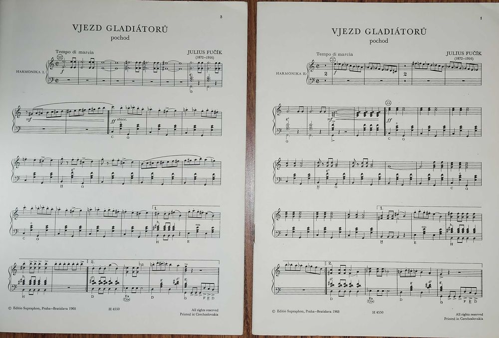 Harmonikovový repertoár 78 - Julius Fučík