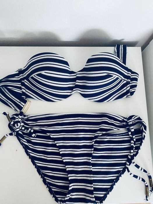 Bikini strój kąpielowy dwuczęściowy w paski 36