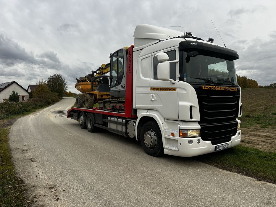 Laweta Transport maszyn budowlanych Pomoc drogowa  do 16 ton cały kraj