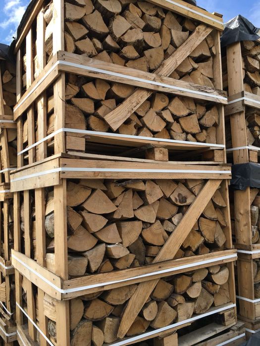 Sezonowane Drewno Kominkowe 3 lata Suche Buk Grab Dąb Dostawa Mroków