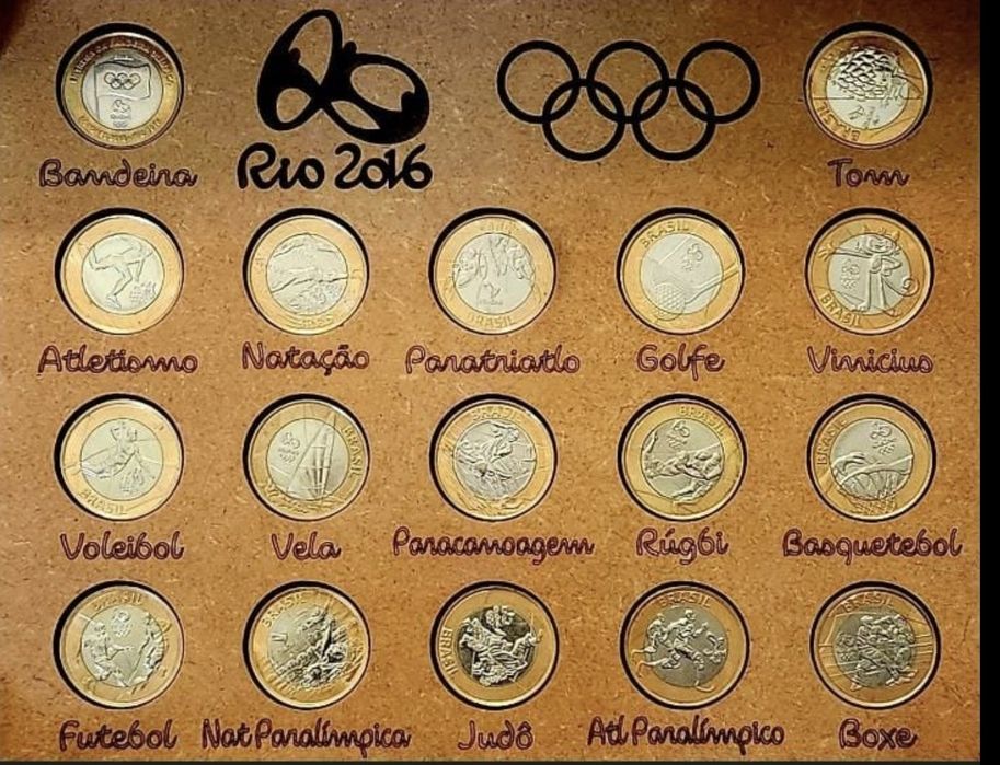 Moedas Raras das Olimpíadas 2016 no Rio de Janeiro  Brasil