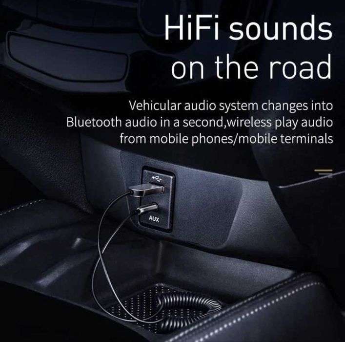 Bluetooth AUX ресивер аудіо адаптер FM-трансмітер Baseus BA01 USB