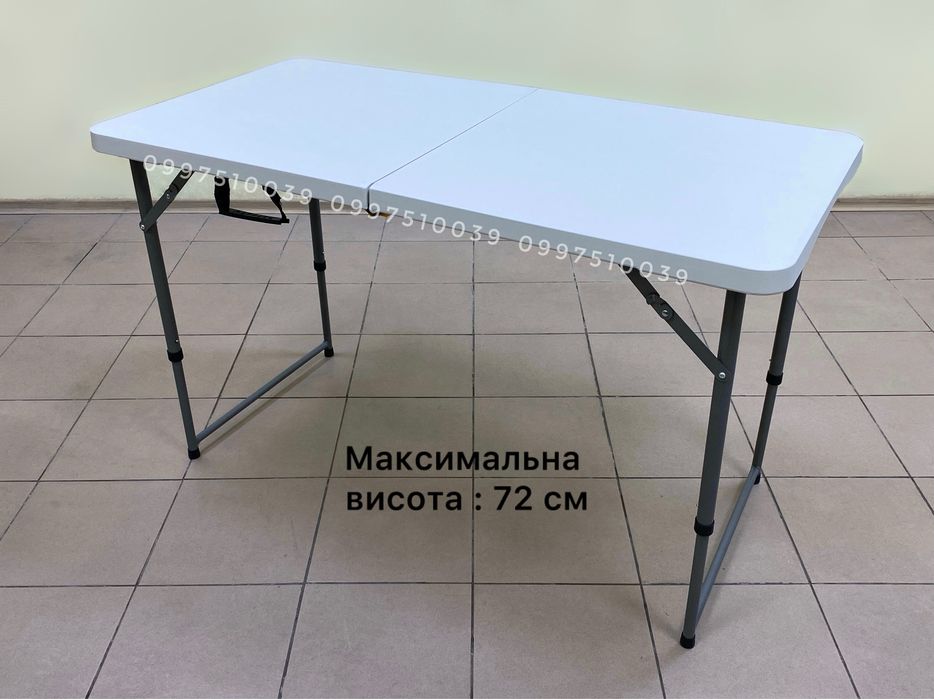 Розкладний стіл для пікніка ПЛАСТИК 120х60 см Посилений. Стол пикника