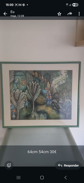 Quadro com elementos naturais