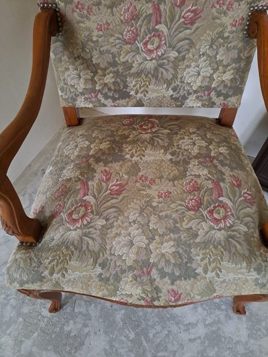 Fotel w stylu ludwikowskim stylowy fotel tron