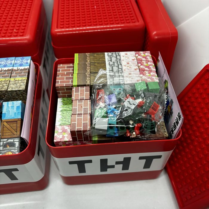 200ШТ+8 Конструктор магнітний подарункова коробка майнкрафт minecraft