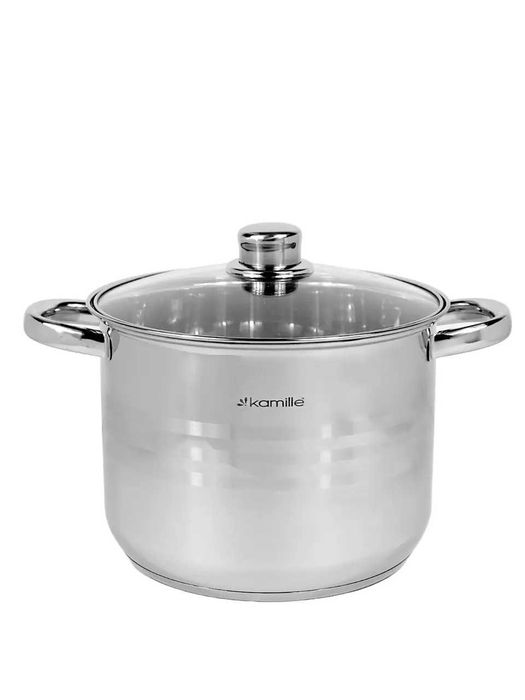 Кастрюля 15,5 л. ( тяжелая) из нержавеющей стали Kamille KM 5406