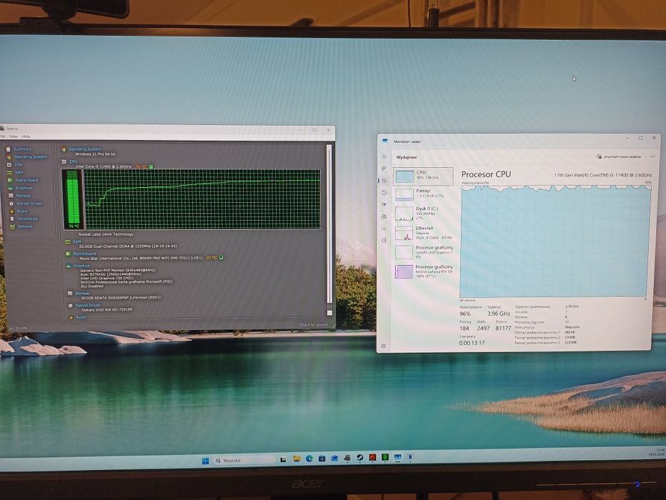 Komputer gamingowy RTX 5060 Ti, 32GB ram, i5-11400