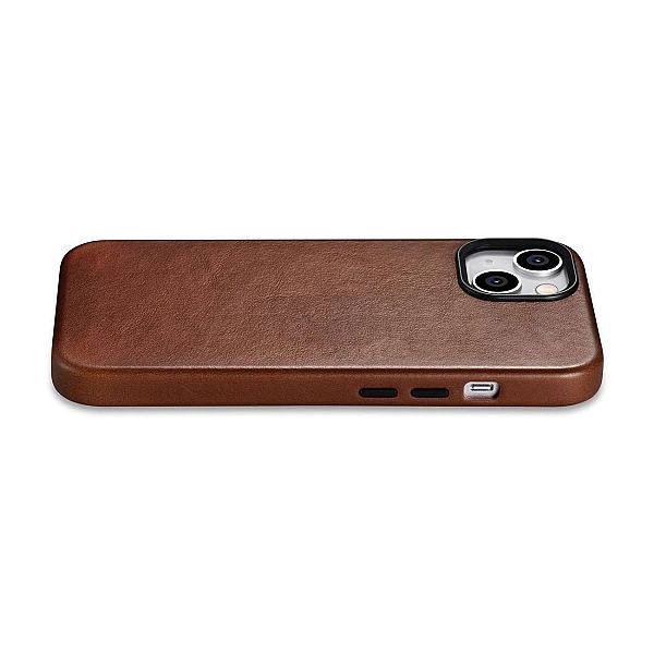 iCarer Oil Wax Premium Leather Case skórzane etui iPhone 14 Plus magne