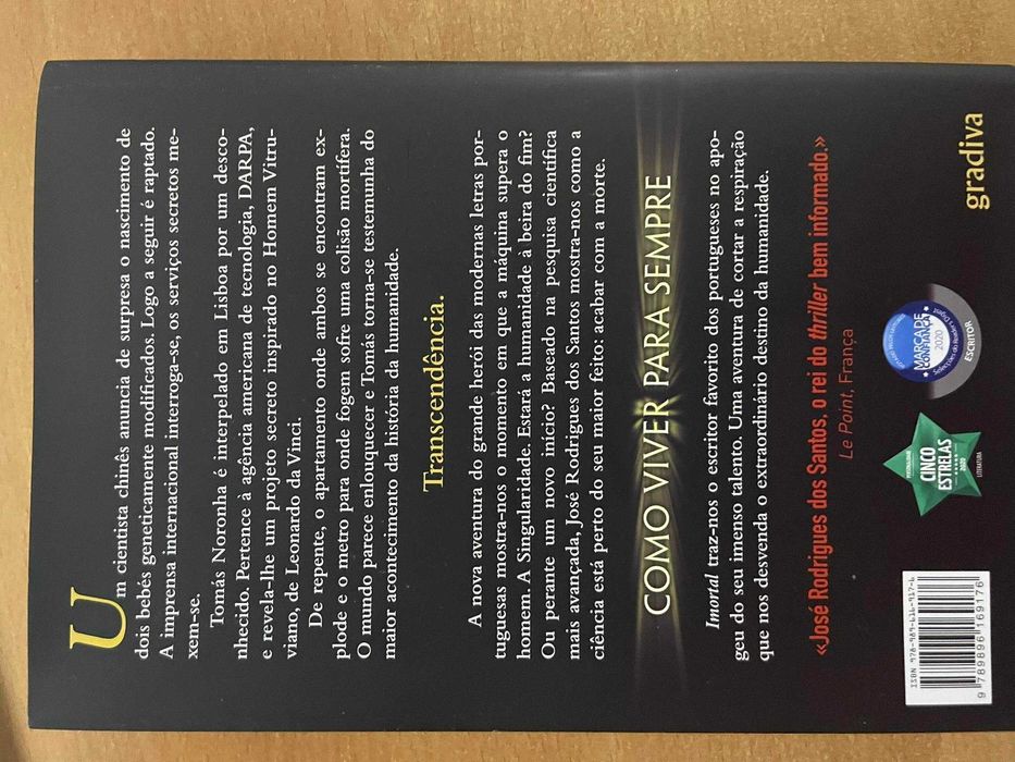 Livro "Imortal" de José Rodrigues dos Santos