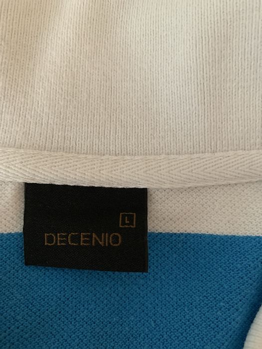 Polo Decenio azul e branco original