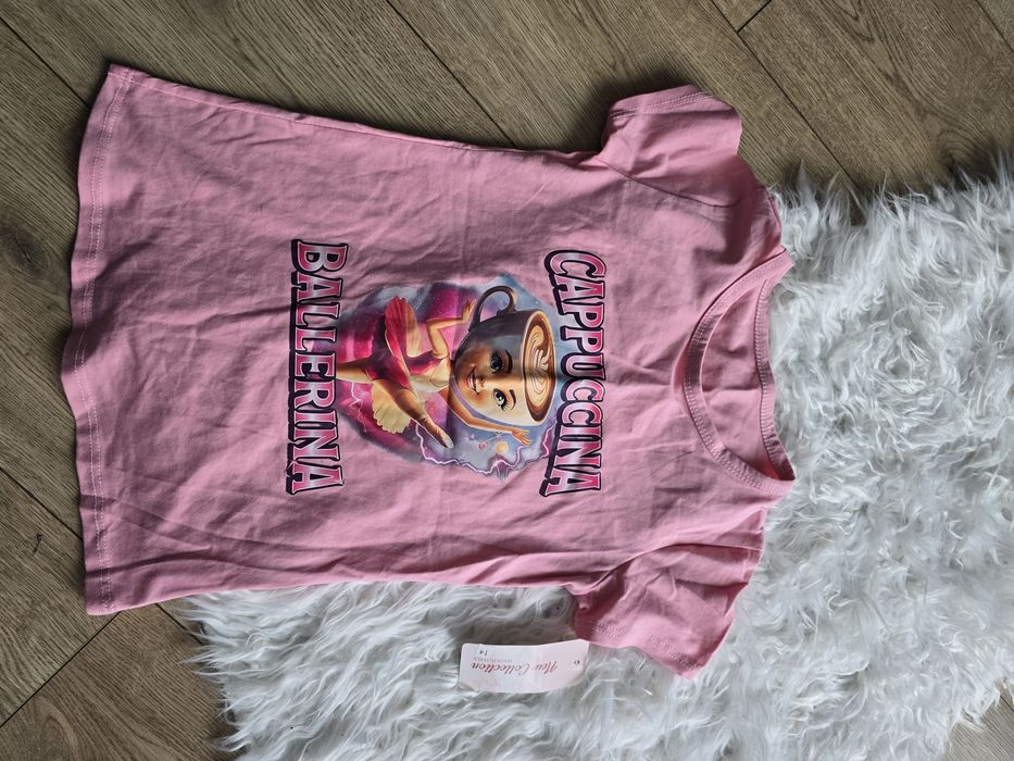 T-shirt dla dziewczynki ballerina cappuccino 8a new Collection