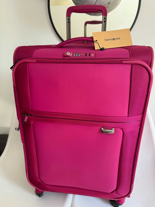 Duża różowa walizka Samsonite