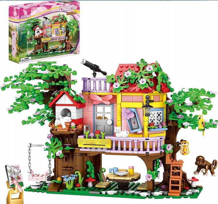 kompatybilne z"LEGO" Elefun Domek na drzewie  Duży zestaw 1100EL.