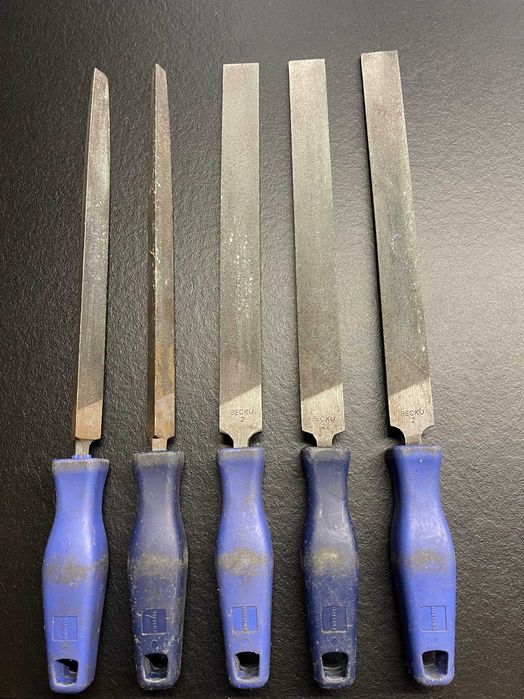 Pilniki ślusarskie BERNER profesjonalne 250 mm - 5 sztuk [N-B48]