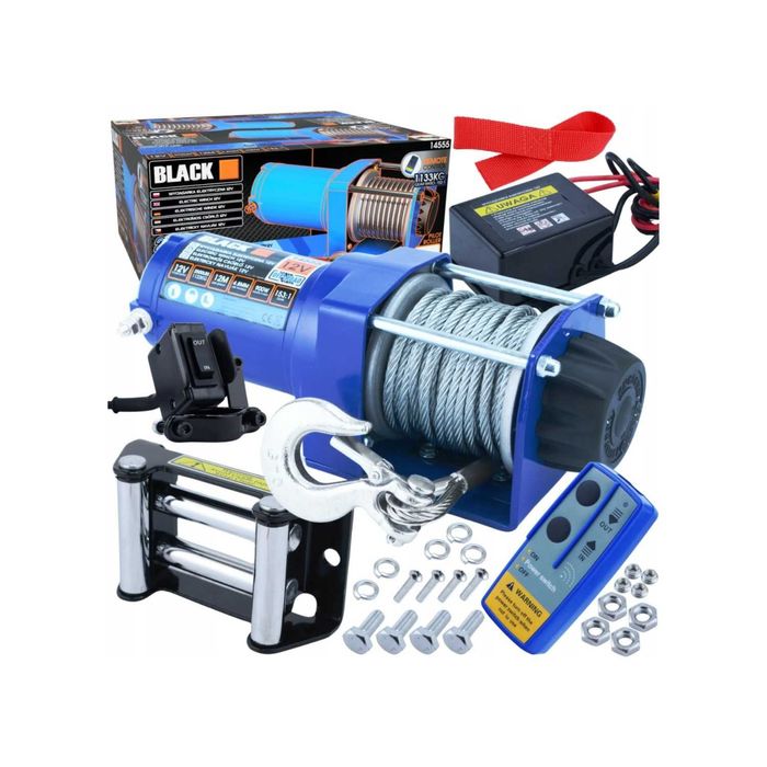 Wyciągarka 12V 1133kg 2500LBS z Pilotem Bezprzewodowym