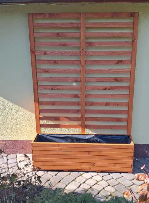 Donica z pergolą-Solidna!!DUŻA 120/180cm+Pergola!