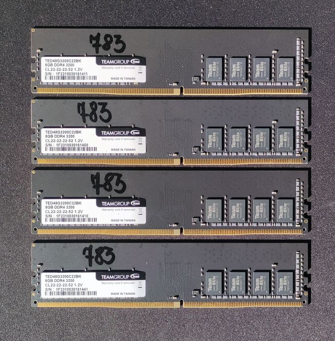 Pamięć Ram DDR4, TeamGROUP 32 GB (4 x 8 GB) 3200 MHz