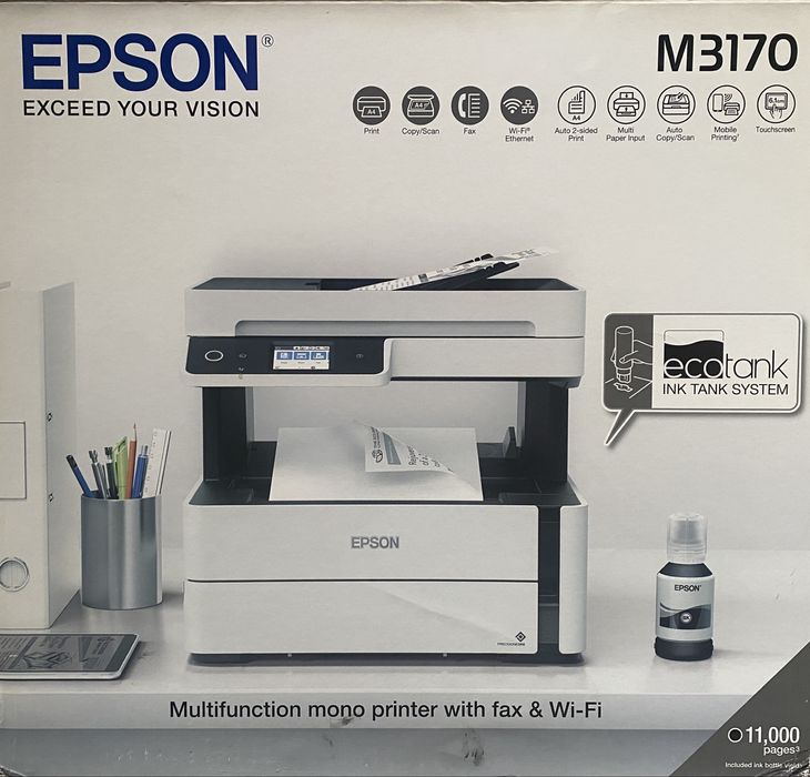 Многофункциональное устройство EPSON 3170 c факсом и Wi-Fi.Новый.
