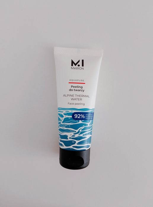 peeling do twarzy Marion Aquapure 

Zawiera alpejską wodę termalną.