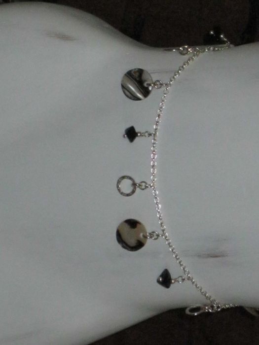 Pulseira Perna em Prata de lei Maciça 925`/..