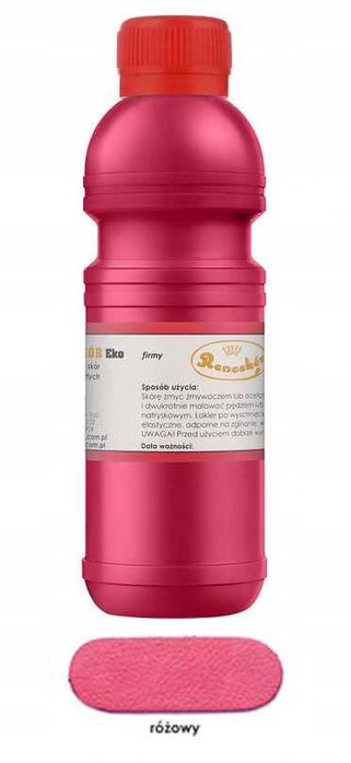 RENOSKÓR Farba Lakier Do skóry Różowy 200ML